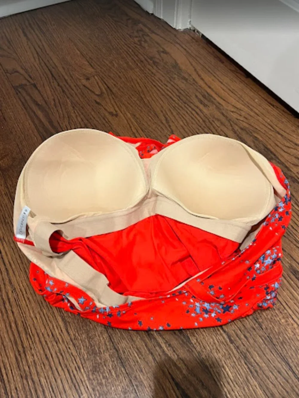 NWT Catherine's One-Piece Swim Dress, Red/Blue Stars - Plus Size 28W - Picture 6 of 8